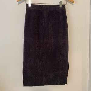 Wilfred Free Faux Suede Pencil Skirt 00